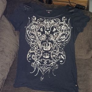 Rock & Republic T-Shirt 🌺 M 🌺 Black Brown/Tan